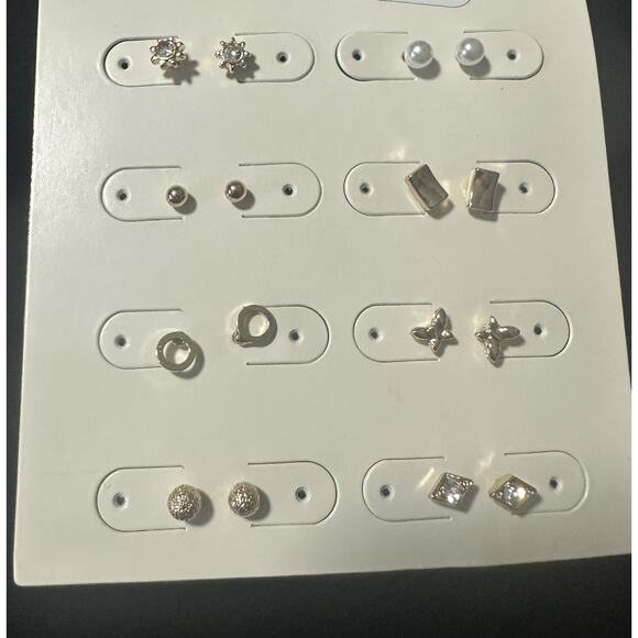 A New Day Nickel Free 10 Pair Stud Earrings New Gold Tone - Picture 1 of 2